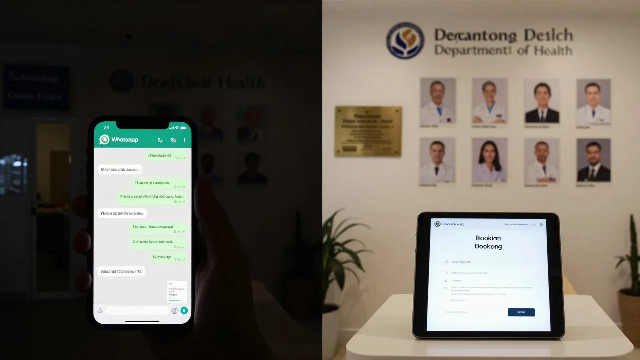 Contrast between an unlicensed massage operation and a legitimate spa with visible health department licensing.